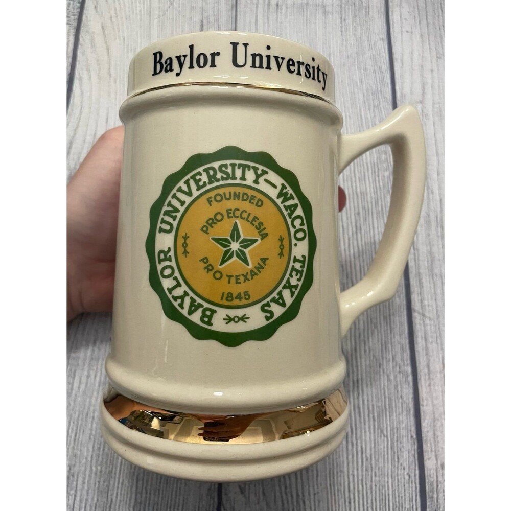 Vintage Vtg Baylor University Bears BU Ceramic Beer Stein